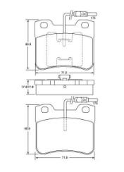 Brake pad for CITROEN