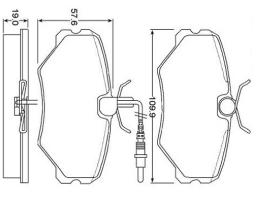 Brake pad for PEUGOET