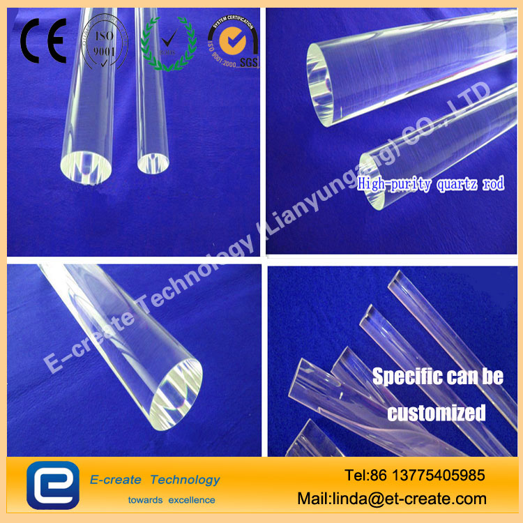 High-purity high-temperature quartz rod for the semiconductor industry