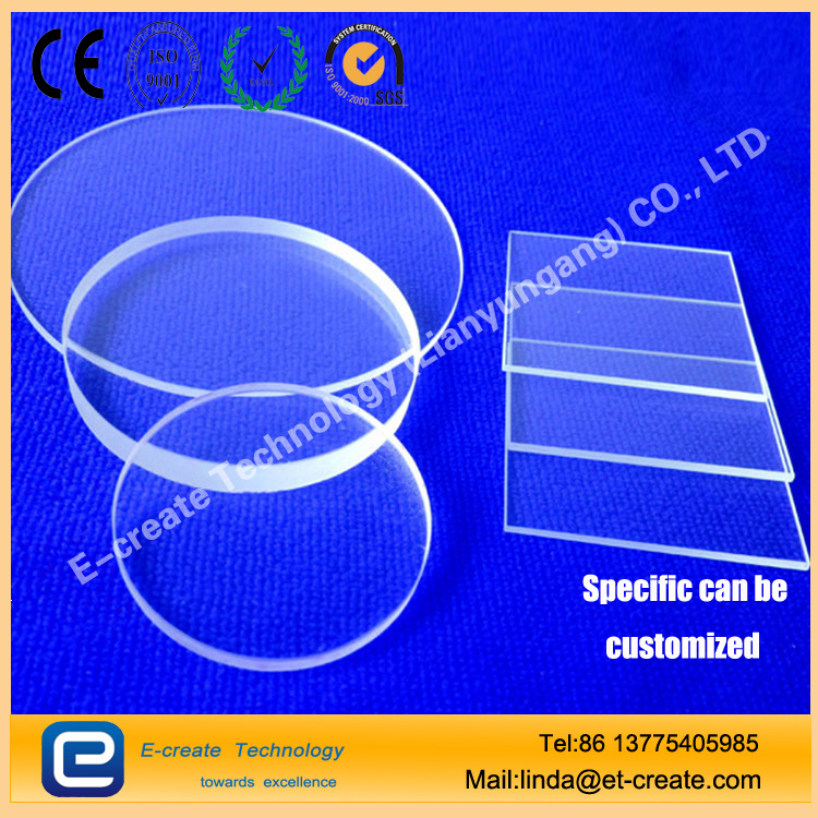Quartz chip high temperature quartz glass wafer square film heating film custom processing optical film as the lens