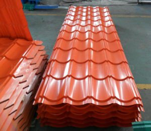 Placa de acero prepintada del perfil del rect&aacute;ngulo/hoja galvanizada del material para techos del metal para la vertiente
