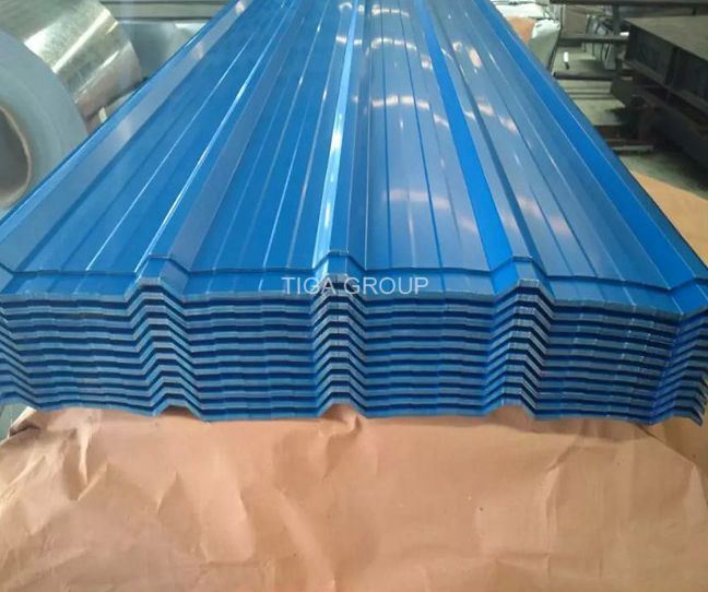 Corrugated Blue Grey Prepainted, Corrugated Galvanized Sheet Metal