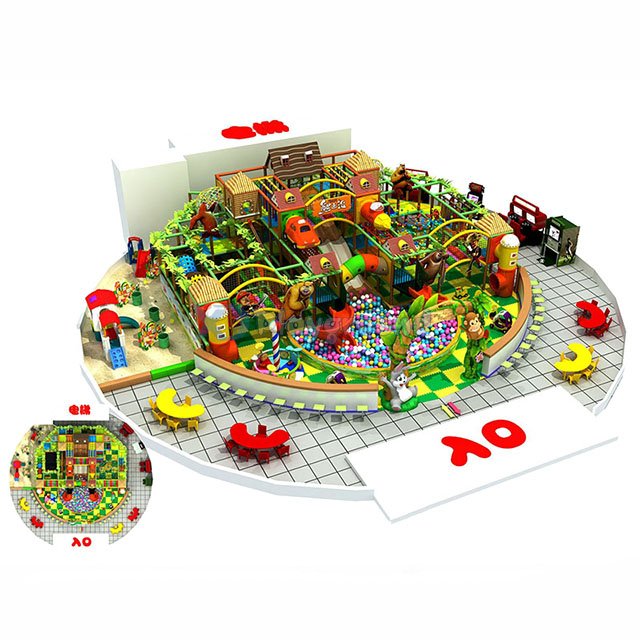 Круглая форма Джунгли Крытый игровая площадка Тематическое оборудование для детей