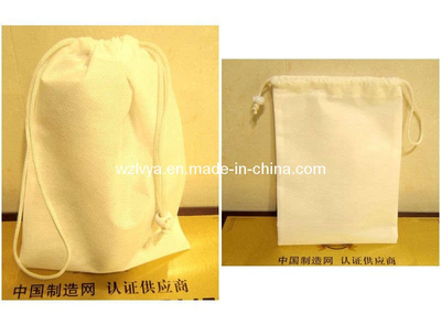 Non Woven Drawstring Bag White Color (LYD14)