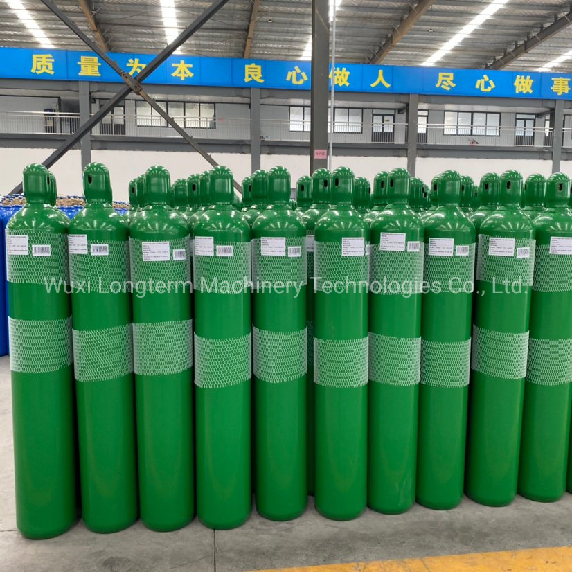 ISO9809 Wall Thickness 5.2mm 5.8mm 10L 15L 40L 47L 50 L Medical Gas Cylinder Oxygen Cylinder O2 Tanks for Hospital and Home Use