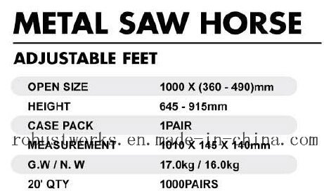 Adjustable Metal Saw Horse (18-1204-1)