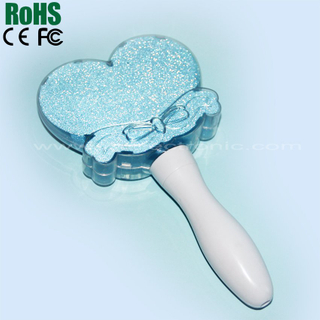 Heart shape girl flashing stick