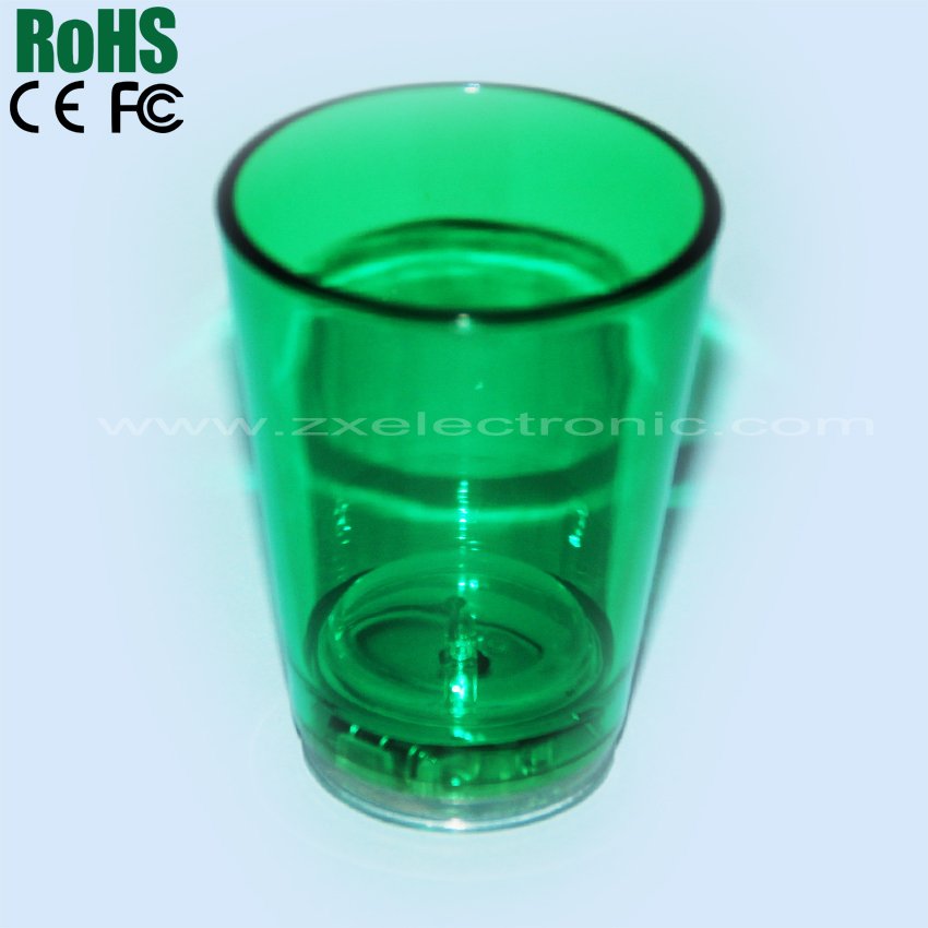 Led light liquid activated shot cup