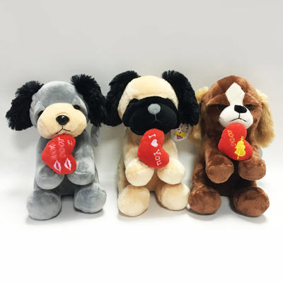 Floppy Dog Plush Toys Custom Soft Valentine Stuffed Dog