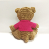 Stuffed Teddy Bears with Pink Cloth Embroidered Love Toys