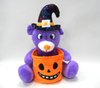 Promotional Easter Purple Bear Soft Plush Toys with Easter Basket