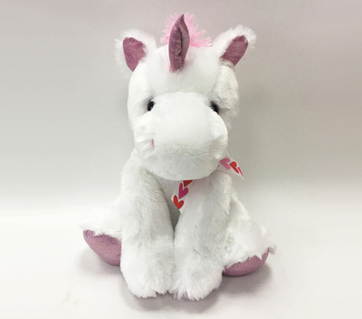 EN71 New Arrival Custom White Unicorn Pony Plush Toy
