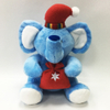 Blue Stuffed Christmas Elephant Plush Toy Children Toy 