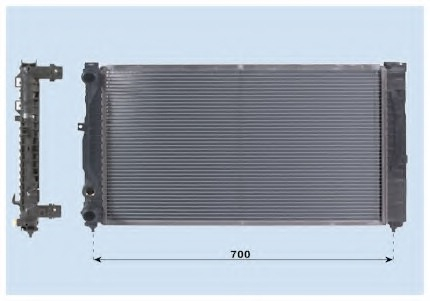 Radiator for audi