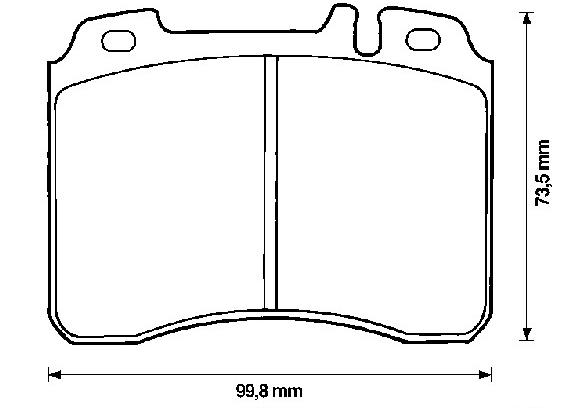Brake pad for MERCEDES BENZ
