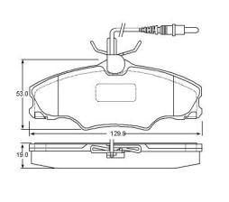 Brake pad for PEUGOET