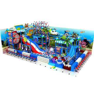 Океанская тематическая крытая детская площадка Детская мягкая мягкая игровая структура