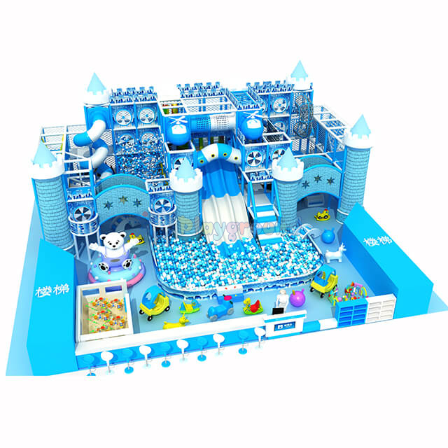 Ледяная и снежная тематическая крытая детская игровая площадка