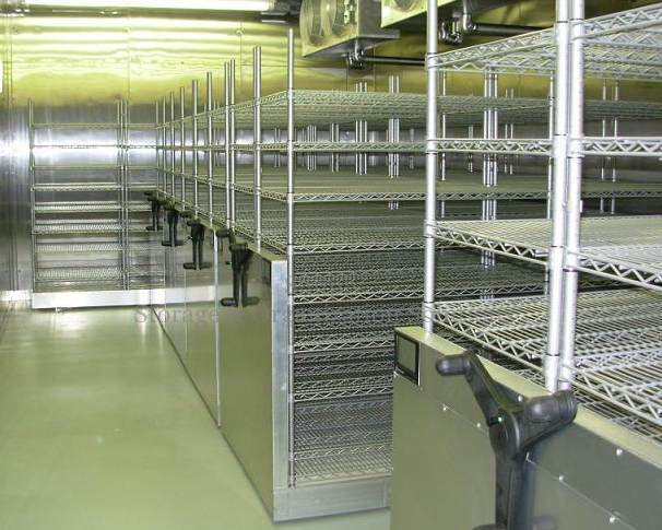Compact Sliding Wire Shelves On Tracks Compact Sliding Wire Shelves On Tracks
