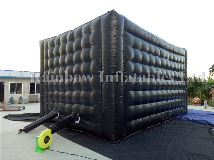 RB03021（7x5m） Inflatable Black Cube Tent For Advertising Party