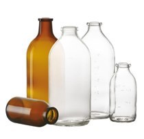 100 ml infusion bottle, clear, type I moulded glass, mouth dia:32mm