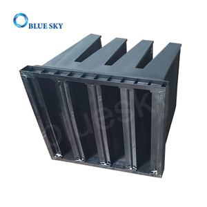 Honeycomb Activated Carbon 4 V-Bank Filtros de aire para aire acondicionado Sistema HVAC