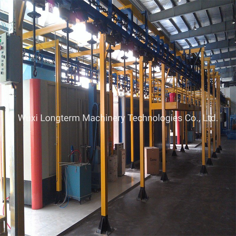CNG Gas Cylinder Powder Coating Line, Seamless Oxygen Cylinder Spray Painting Booth