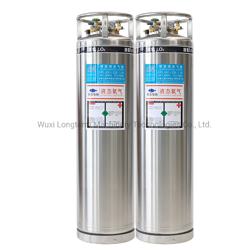 Cylindrical Stainless Steel 175/195/230 Liter Liquid Nitrogen Dewar, Welded Insulated Cryogenic Liquid Cylinder at an Affordable Price~