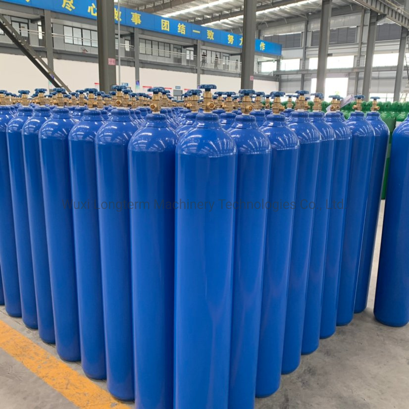ISO Tped High Pressure Seamless 40L 50L Empty Medical Oxygen Gas Cylinder for Sale in Peru India~