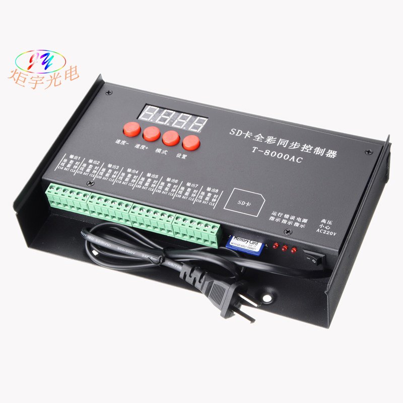 T 8000ac Led Rgb Full Color Pixel Controller Advertising