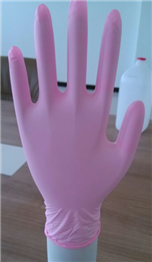 一次性粉色丁腈手套