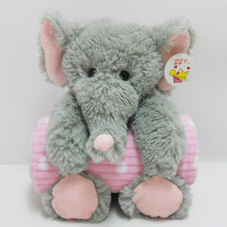 Stuffed Soft Plush Elephant Toy Baby Blanket