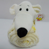 11 " Cute White Mouse Toy Stuffed Animal Plush Pillow Blanket