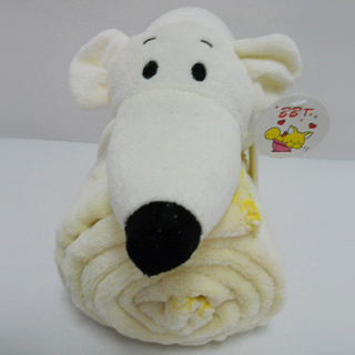 11 " Cute White Mouse Toy Stuffed Animal Plush Pillow Blanket
