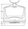 Brake pad for PEUGOET