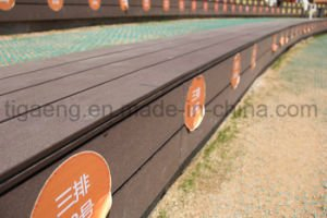 &Eacute;tage ext&eacute;rieur en plastique respectueux de l'environnement de Decking du compos&eacute; WPC en bois solide