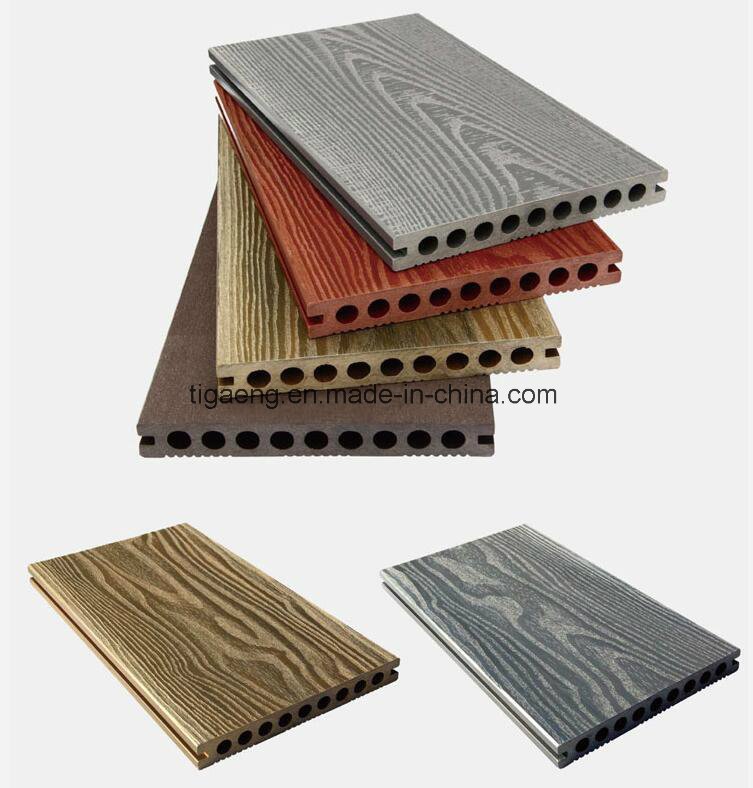 Decking plástico de madera Ffloor del compuesto WPC de la venta