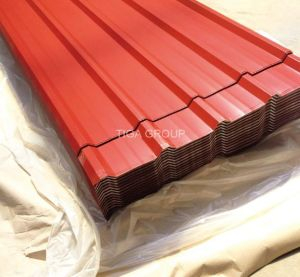 Hojas acanaladas de acero revestidas del material para techos de la placa PPGI/PPGL del color popular