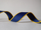25mm blue&yellow secondary color polyester webbing for dog belt