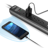 Surge Protector 5 Outlets 2 Smart USB Ports Black