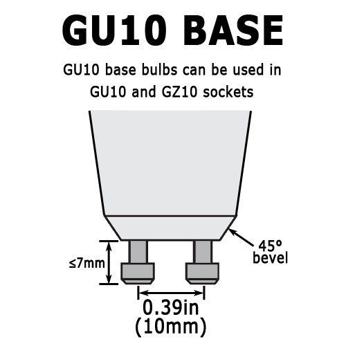 35W/GU10/120V 35-Watt MR16 Halogen Light Bulb, Glass Cover, Dimmable, 320 Lumens, GU10 Base
