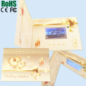 Video player mailable greeting card for promotion on special day