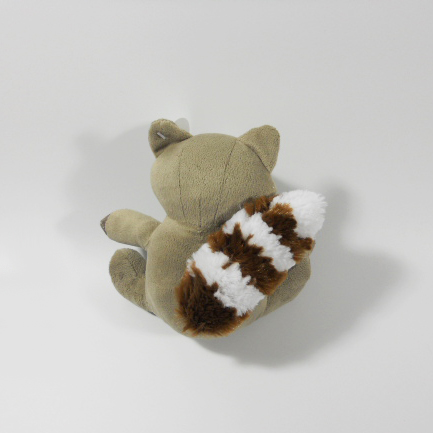 Mini Plush Raccoon Shaped Sound Chew Squeaker Interactive Pet Toy