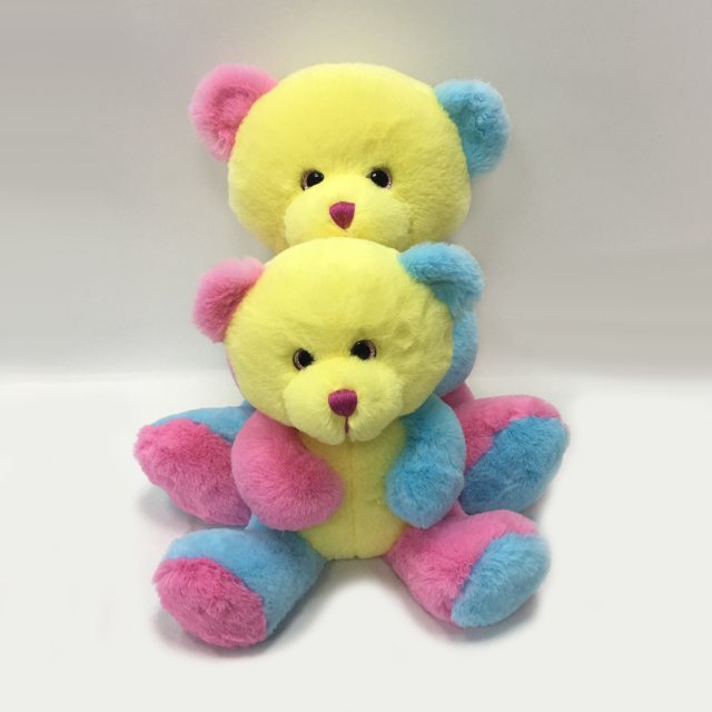 Custom Beautiful Colorful Teddy Bear Plush Toy for Girl