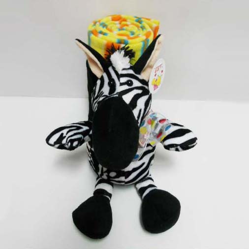 Custom Plush Zebra Shaped Animal Blanket for Kids