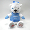 Soft Stuffed Plush Christmas White Teddy Bear with Clothes