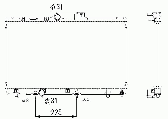 Radiator for TOYOTA