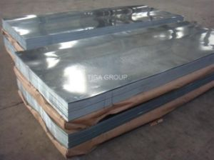 La tuile de toit enduite de fer de zinc &agrave; extr&eacute;mit&eacute; &eacute;lev&eacute;/a rid&eacute; la t&ocirc;le d'acier galvanis&eacute;e