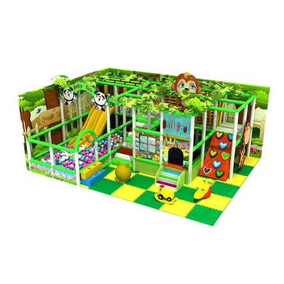 Jungle Theme Kids Мини-крытая детская площадка с батутом и балкой