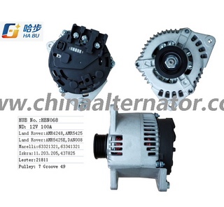 100% New Land Rover Discovery Alternator Marelli: 63321321, 63341321 21811